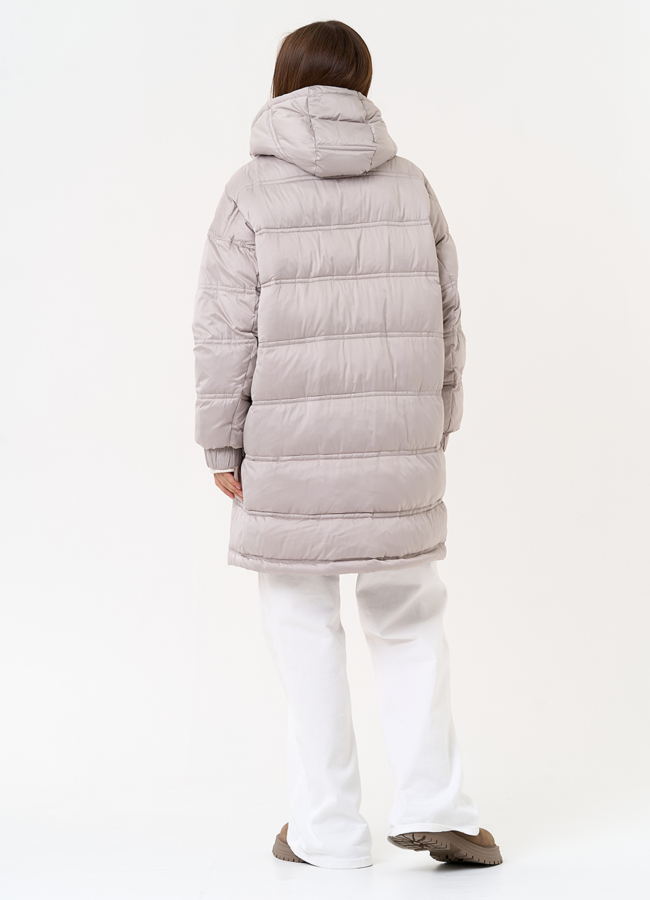 Женский светлый пуховик с капюшоном модель № 31585 в кредит Женский светлый пуховик с капюшоном модель № 31585 в кредит
