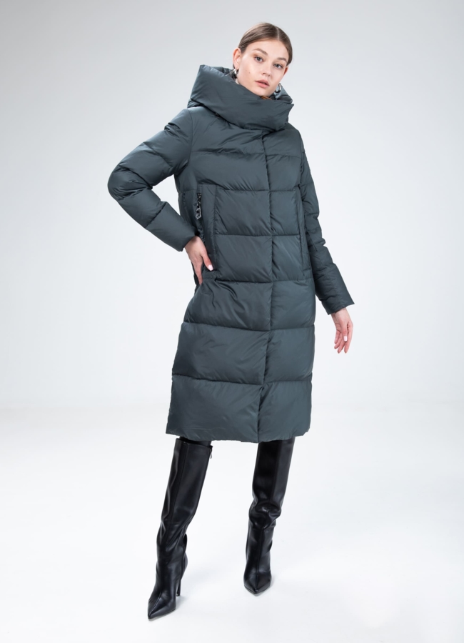Пуховик женский с капюшоном  модель № 25798 в кредит