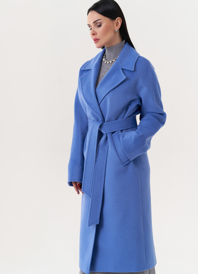Женское пальто с английским воротником модель № 26840 в кредит