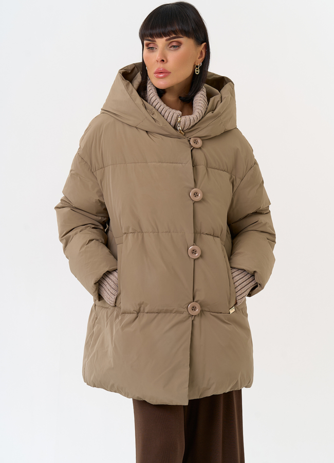 Женский пуховик с акцентными пуговицами модель № 31518 в рассрочку Женский пуховик с акцентными пуговицами модель № 31518 в рассрочку