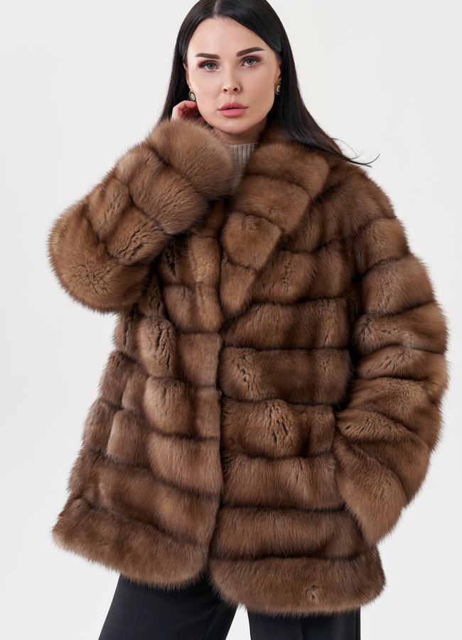 Шуба из куницы  модель № 24433 универмаг малина