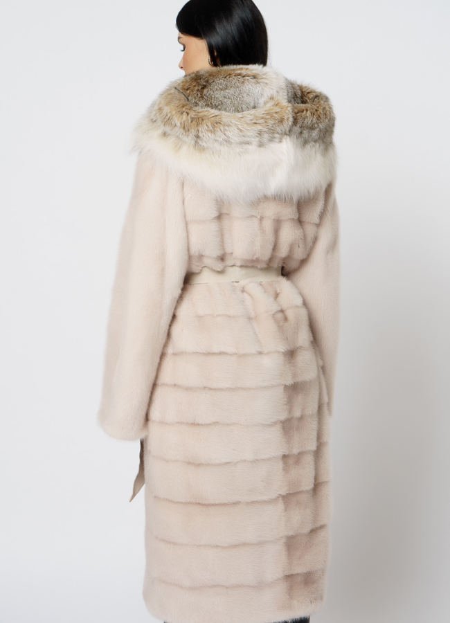 Норковая шуба с рысью модель № 1203 в кредит