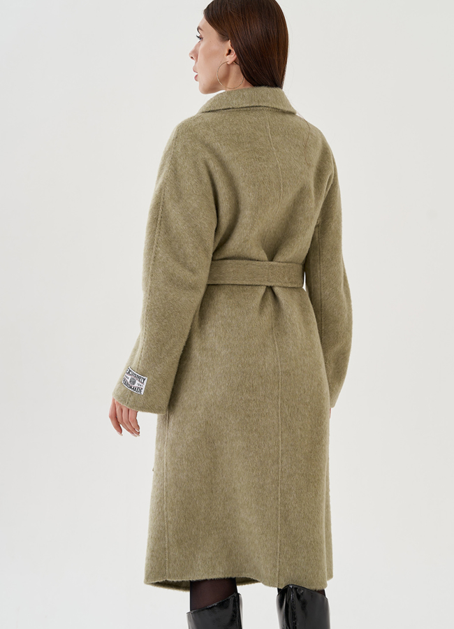 Женское пальто с английским воротником модель № 81424 в кредит