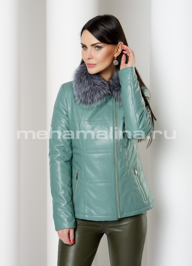 Куртка из экокожи модель № 8027 универмаг малина