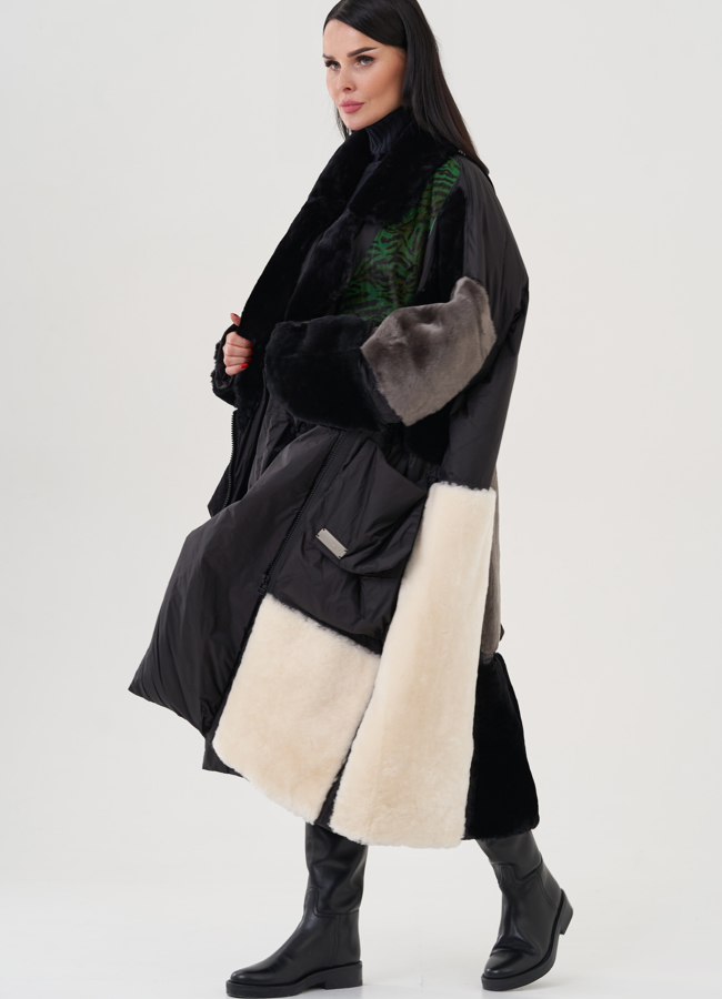 Женское пальто с английским воротником модель № 24942 универмаг малина