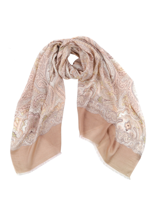 Шарф модель № А-21 меха малина