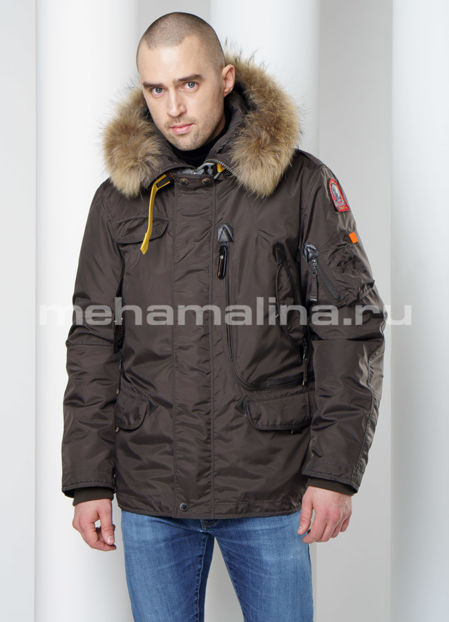 Пуховик мужской с капюшоном модель № KM-34 универмаг малина