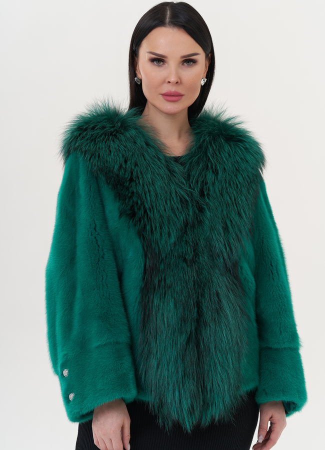 Женская шуба из меха норки модель № 26006 универмаг малина