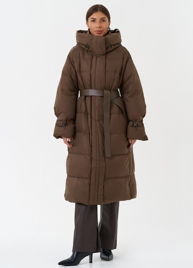 фото Женский пуховик с капюшоном модель № 28504