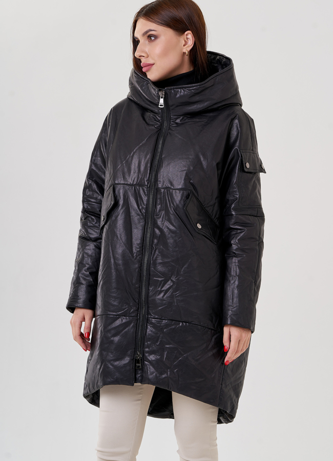 Пуховик из натуральной кожи модель № 79065 универмаг малина Пуховик из натуральной кожи модель № 79065 универмаг малина