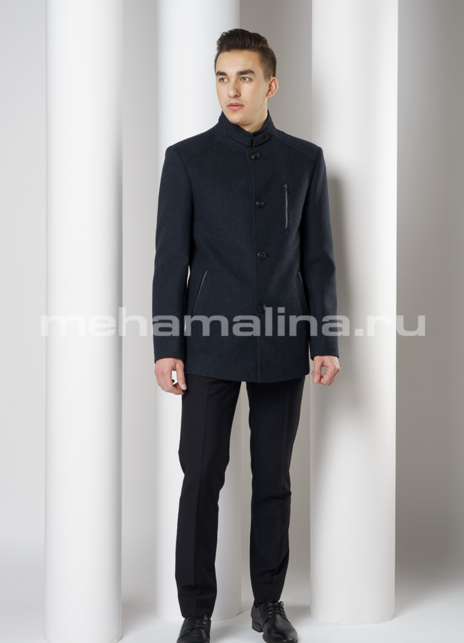 Укороченное пальто на пуговицах, воротник стойка модель № 10550 в кредит