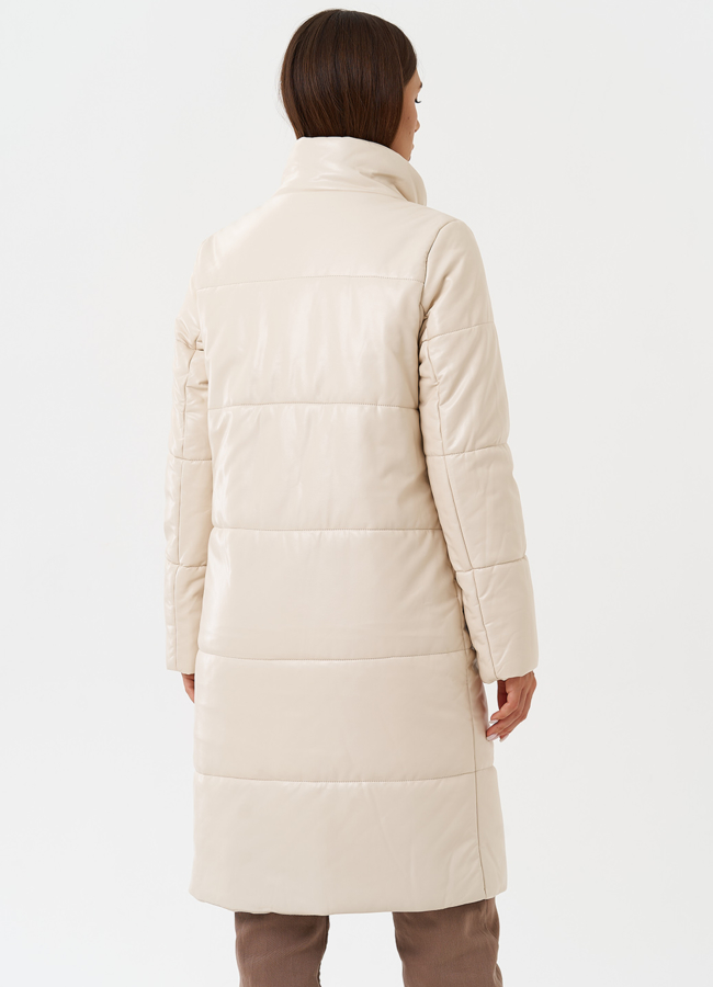 Пуховик из эко кожи на био пухе модель № 27704 универмаг малина Пуховик из эко кожи на био пухе модель № 27704 универмаг малина