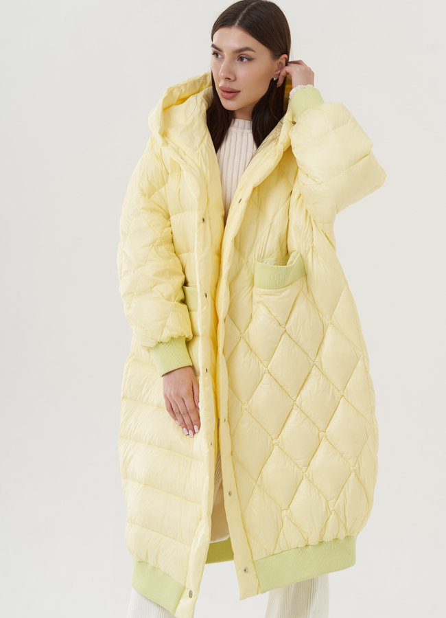 фото Пуховик женский оверсайз  модель № 25957