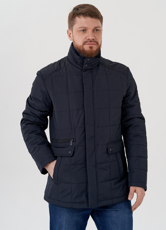 Куртка мужская утепленная синего цвета  модель № 22535 в рассрочку