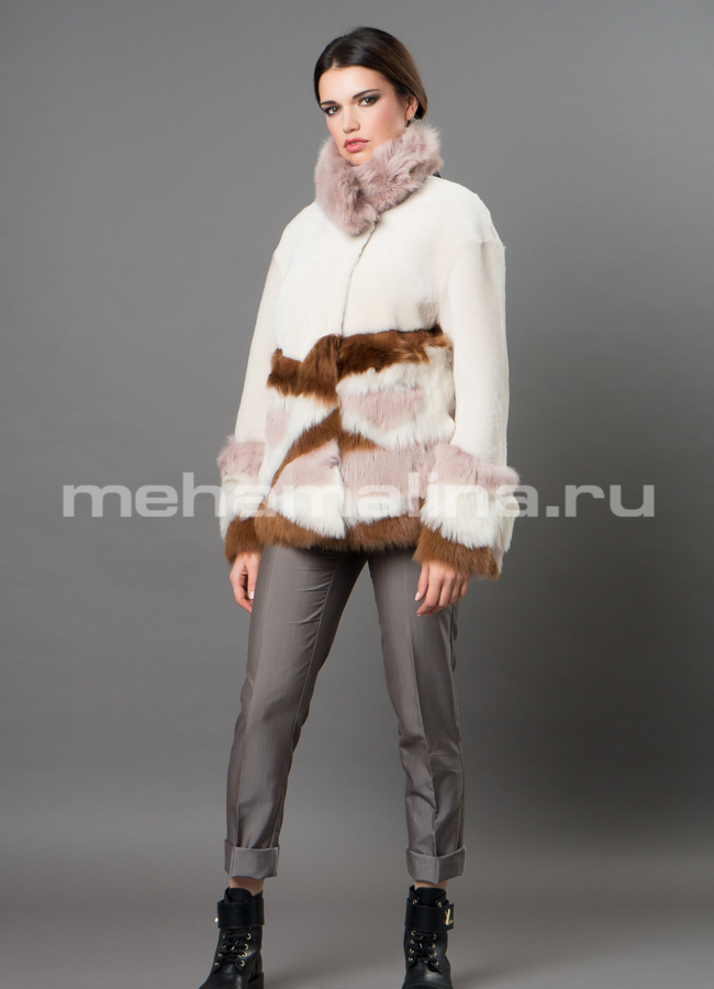 Светлая дубленка Variance модель № 44542 в рассрочку