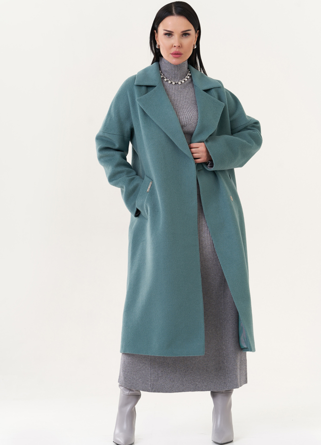 Пальто с поясом модель № 25070 в кредит