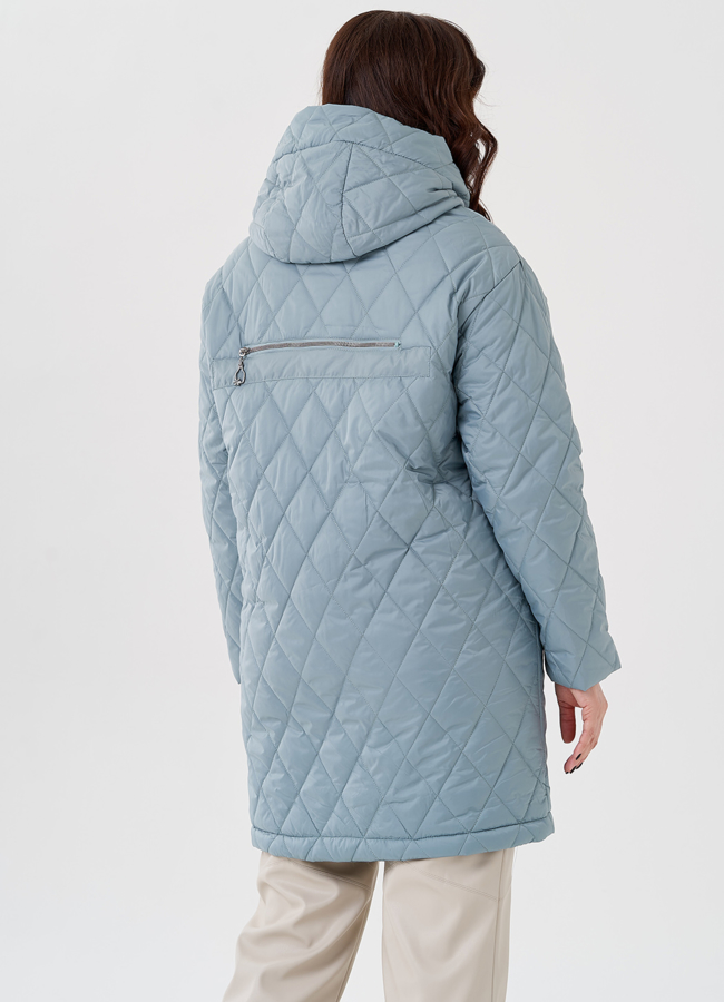 Женское полупальто с капюшоном  модель № 23937 универмаг малина