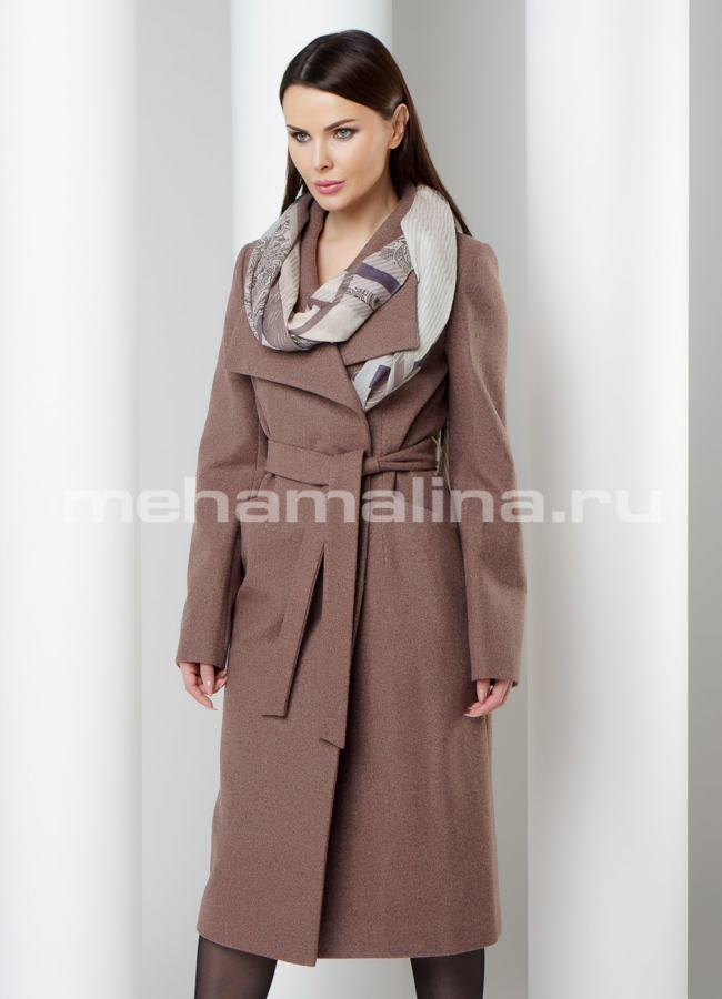 Пальто Avalon с поясом  модель № 2433 универмаг малина