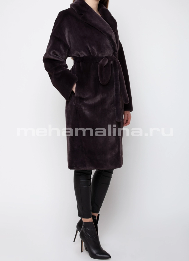 Пальто из эко меха модель № 886 в кредит