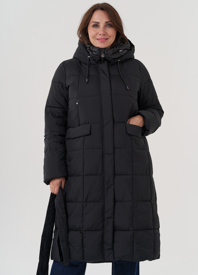 фото Женский пуховик с капюшоном  модель № 25723