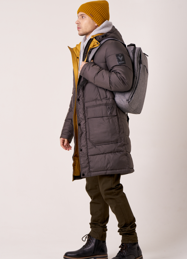 Рюкзак мужской серого цвета модель № 1015 в кредит