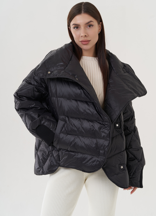 Пуховик женский оверсайз  модель № 25950 в кредит