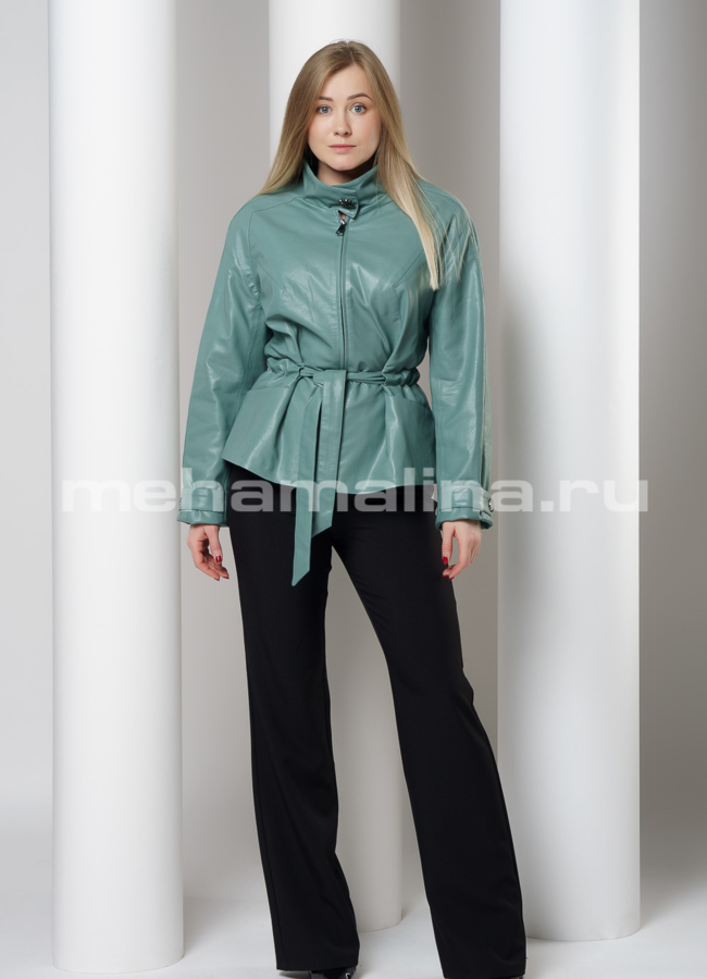 фото Куртка из эко кожи, приталенная модель № 739