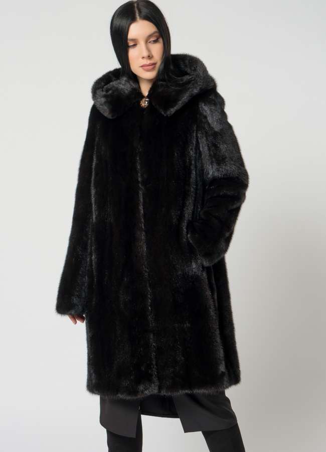 Норковая шуба с капюшоном модель № 25929 универмаг малина Норковая шуба с капюшоном модель № 25929 универмаг малина
