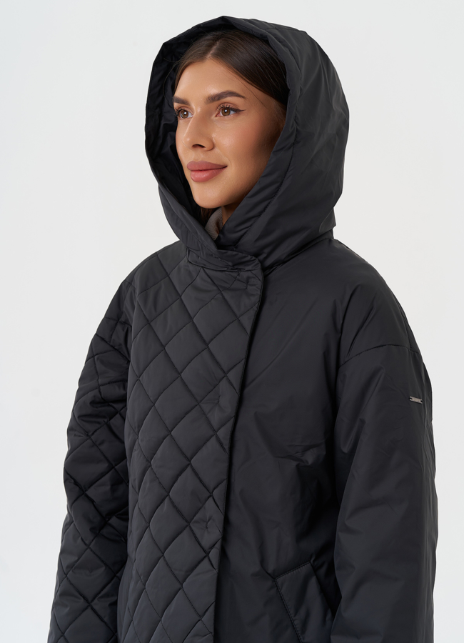 Женская куртка с акцентной стежкой модель № 28436 универмаг малина