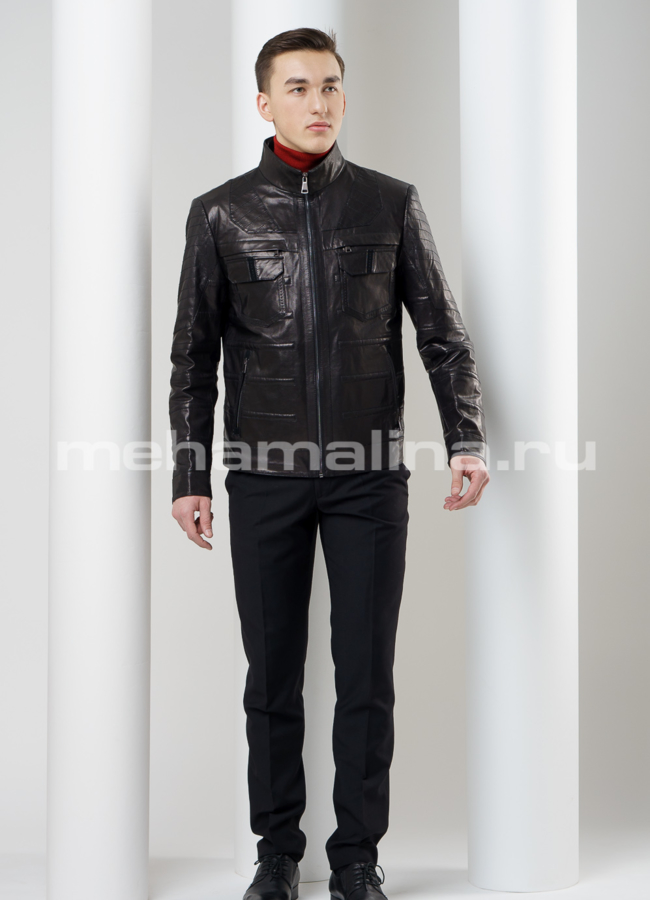 Кожаная куртка модель № KP-168 в рассрочку