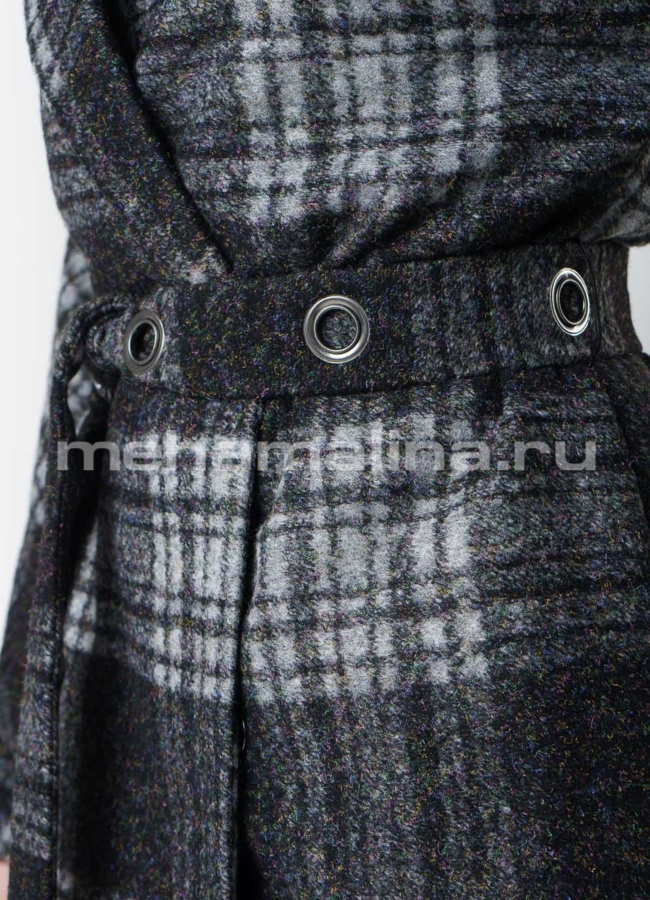 Пальто в клетку  модель № BP-146 универмаг малина