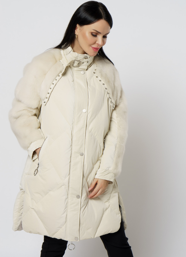 Пуховик со стойкой модель № 19-221/1 универмаг малина