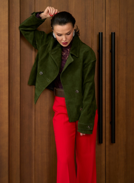 Женская куртка из натуральной замши