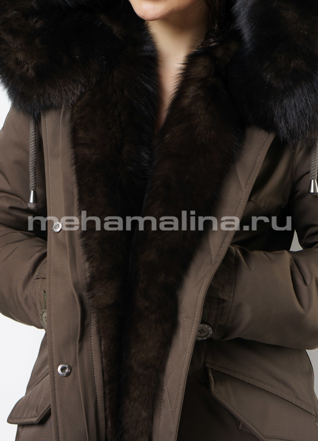 Парка с мехом Malina siberian wear модель № 11986 универмаг малина