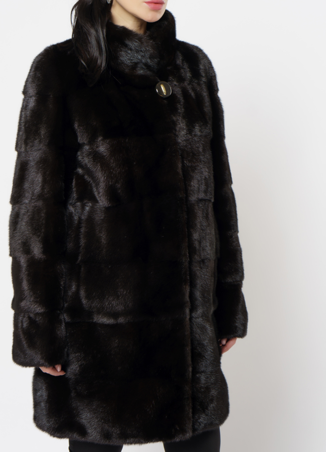 Норковая шуба  модель № S-527 в рассрочку