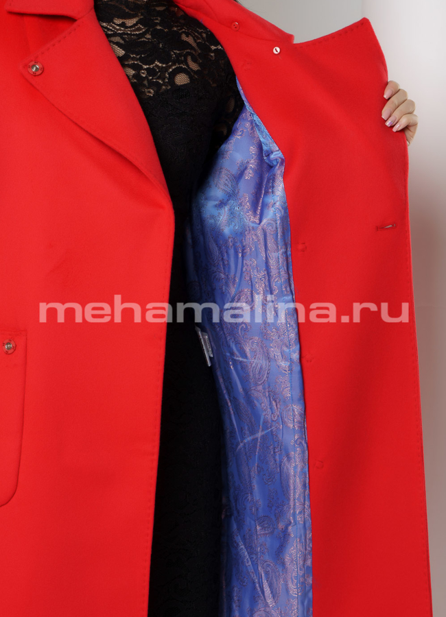 Зимнее пальто утепленное отделка норка модель № 030 универмаг малина