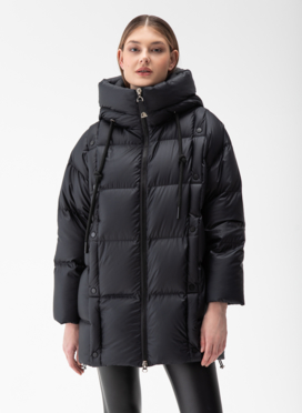 Женский пуховик с капюшоном 