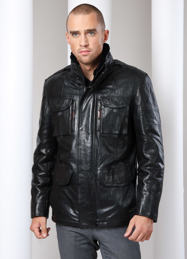 Дубленка модель № DM-5 меха малина