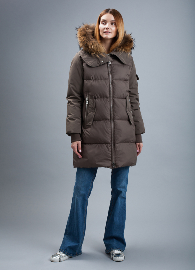 фото Пуховик на биопухе женский модель № П-342