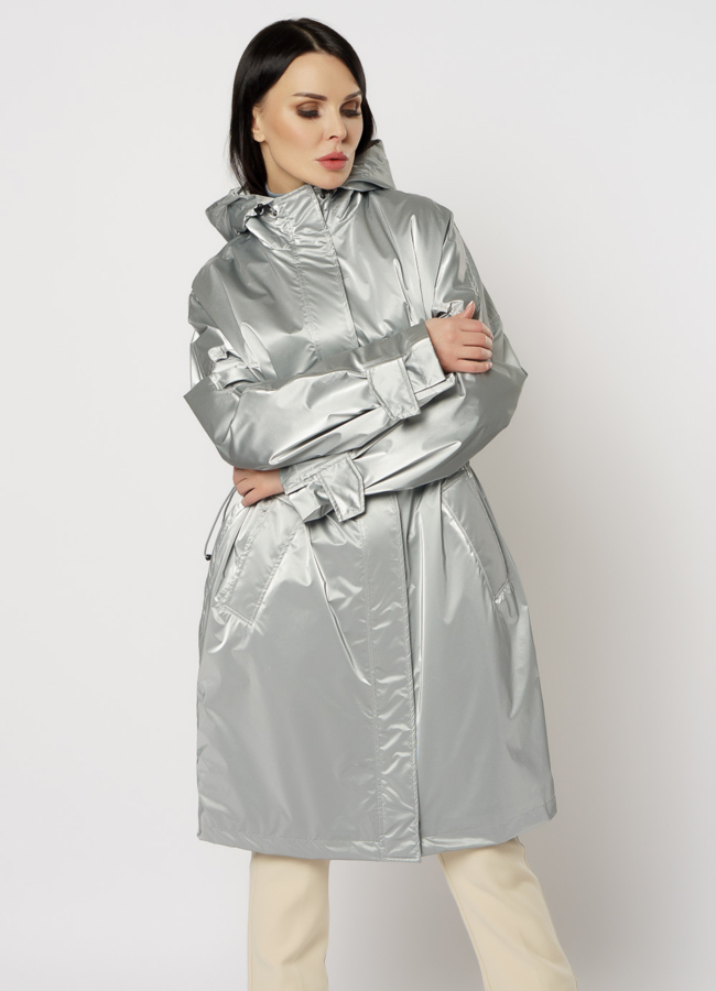 Плащ женский с капюшоном модель № 11446 универмаг малина