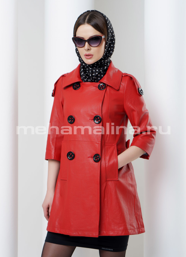 Френч  модель № K-348 меха малина