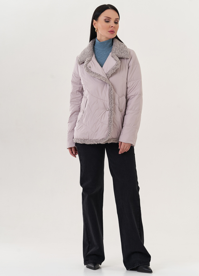 Куртка комбинированная эко мехом модель № 26869 в кредит