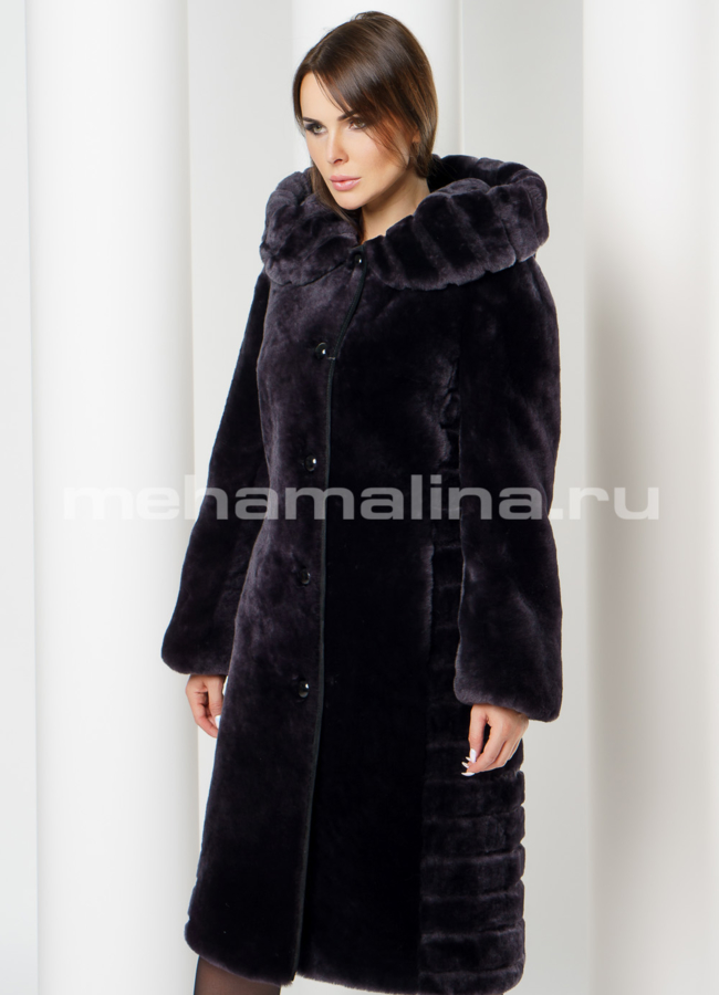 фото Шуба с капюшоном модель № S-606