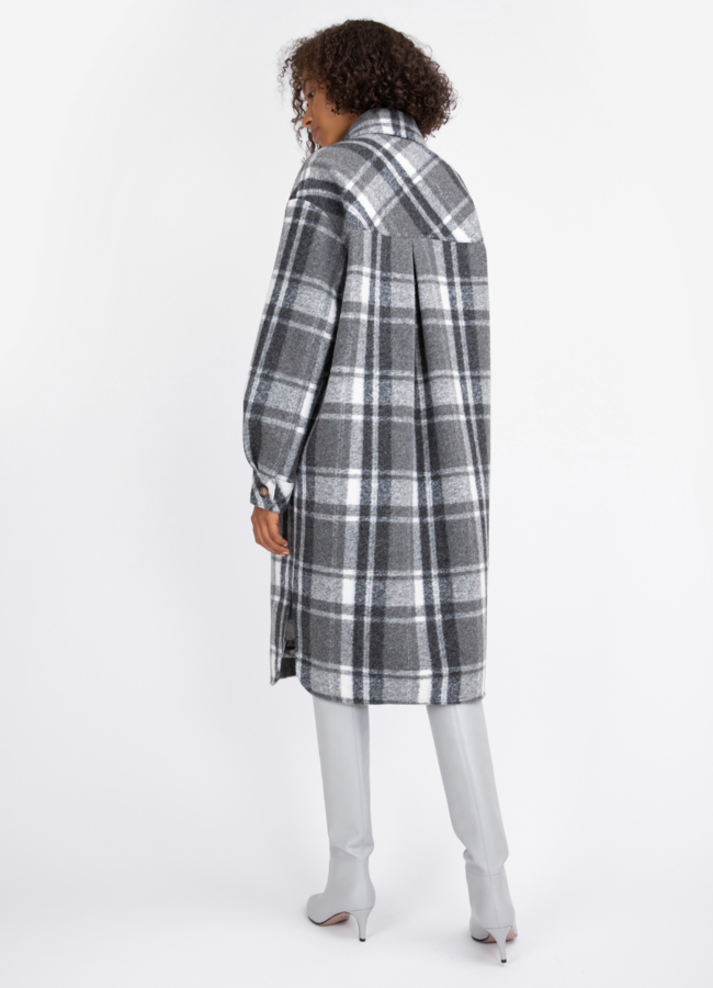 Женское пальто - рубашка  Electra Style модель № 22217 универмаг малина