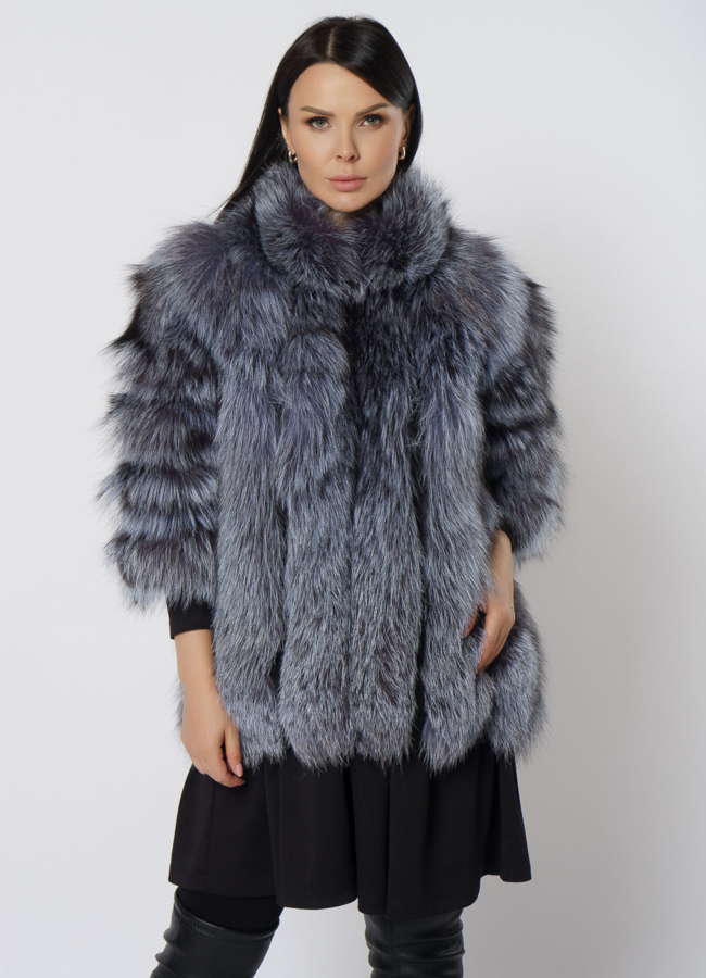 Жакет из чернобурки модель № 21726 универмаг малина