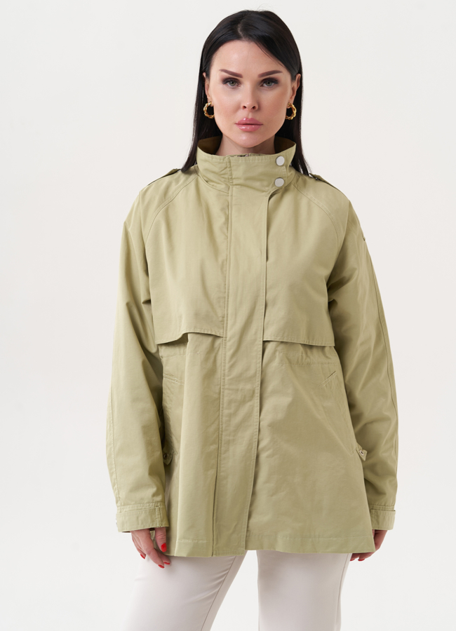 фото Женская ветровка зеленого цвета модель № 27206