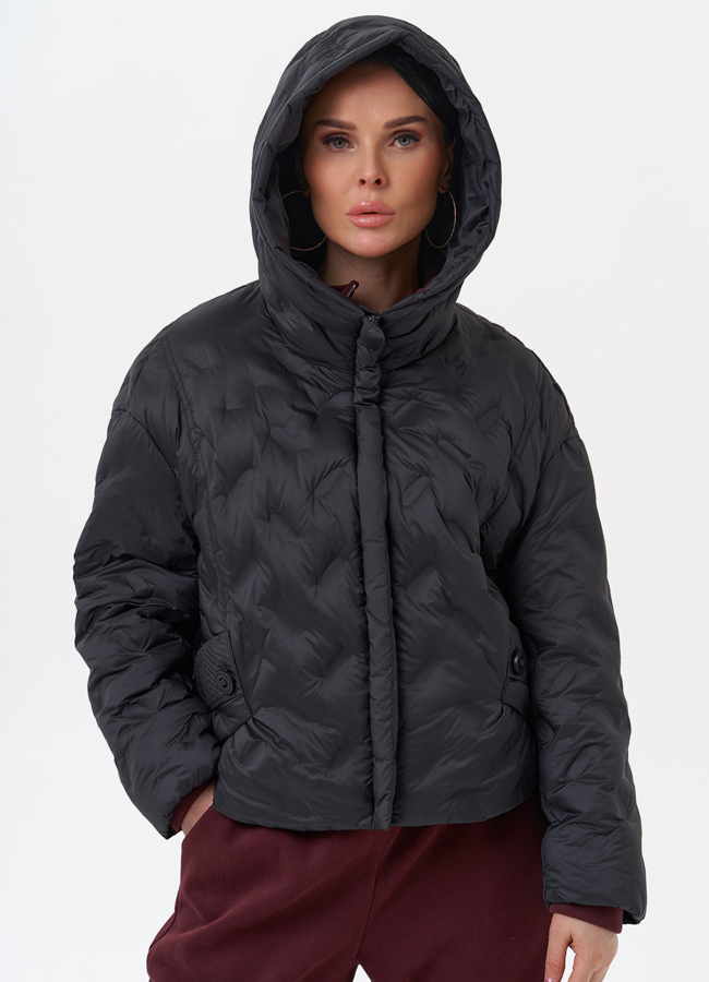 Женская куртка с капюшоном  модель № 29887 универмаг малина