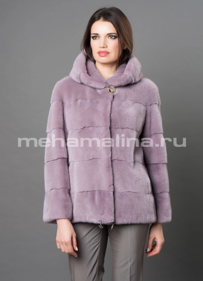 Норковая шуба  модель № S-671 универмаг малина