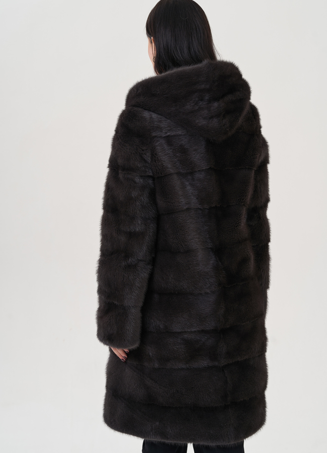 Норковая шуба модель № S-641 универмаг малина