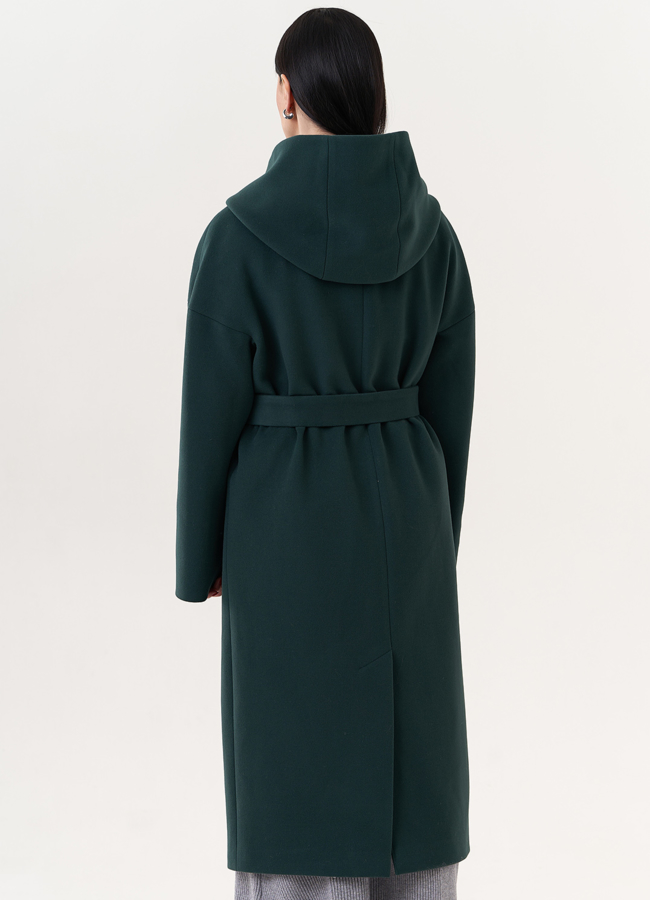 Пальто с капюшоном модель № 25608 в рассрочку